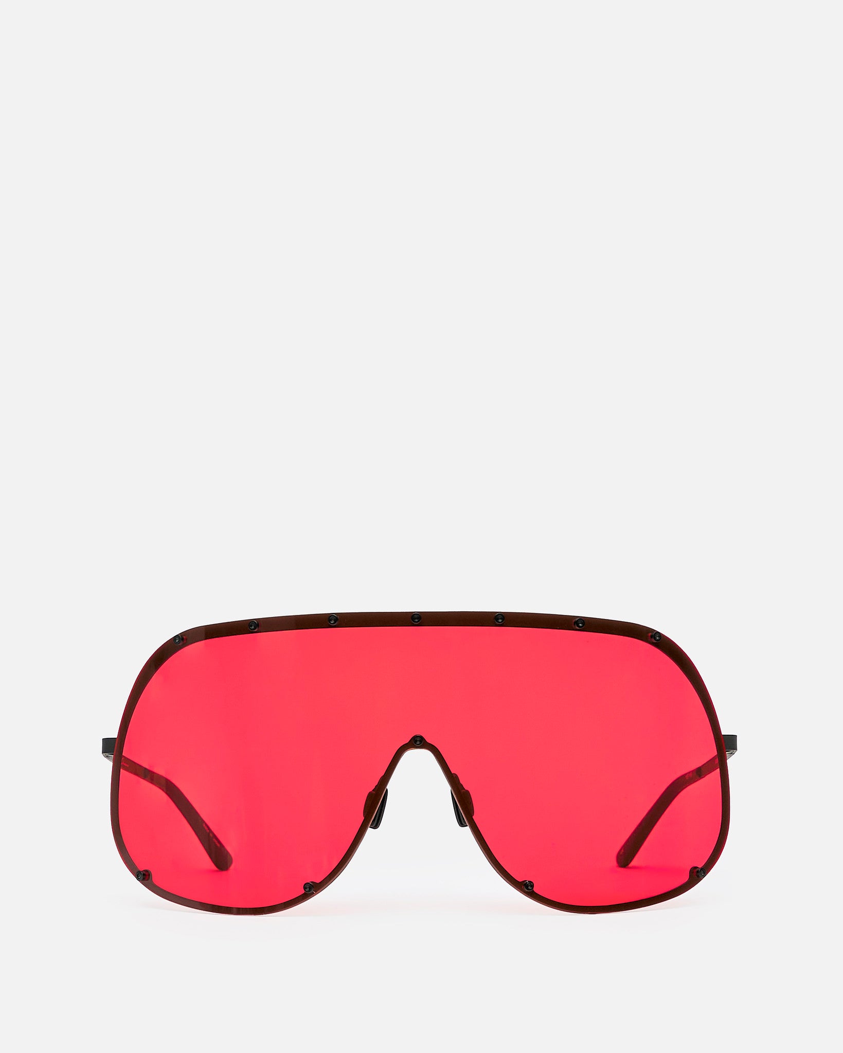 Rick Owens Shielded Sunglasses in Red Rick Owens Mask Shield sunglasses Timeless sunglasses from  main image 3