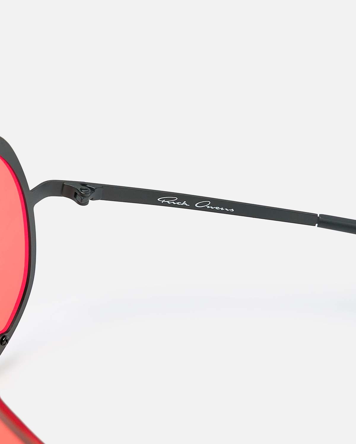 Rick Owens Shield Sunglasses - Black/Red | Garmentory