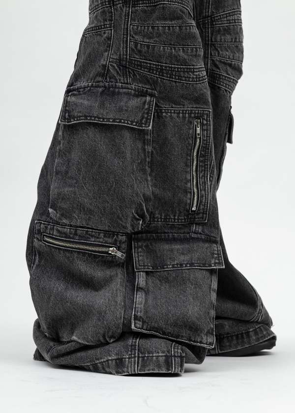 Natasha Zinko Camping Cargo Jeans - Black | Garmentory
