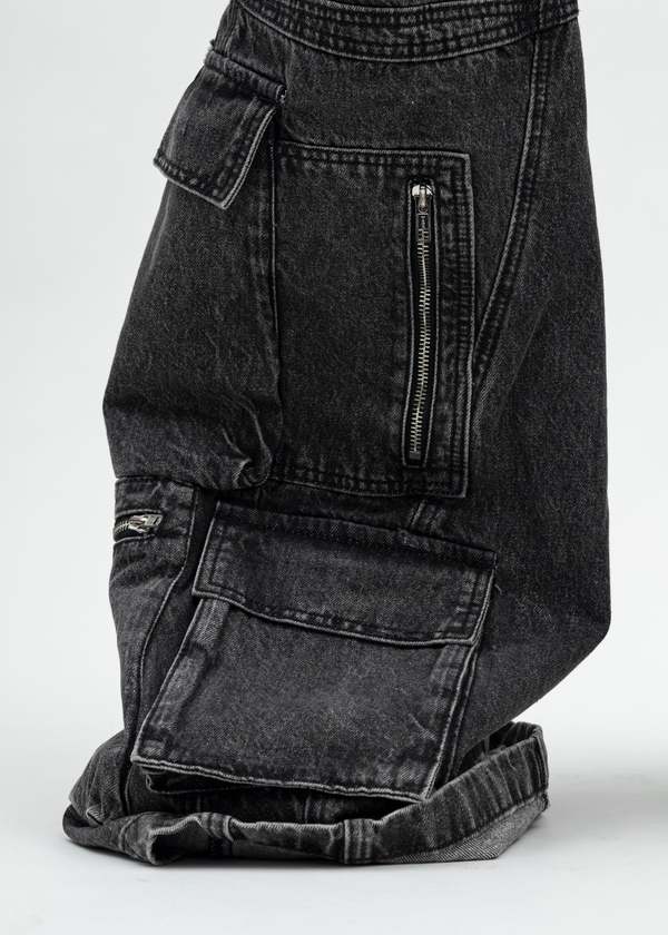 Natasha Zinko Camping Cargo Jeans - Black | Garmentory