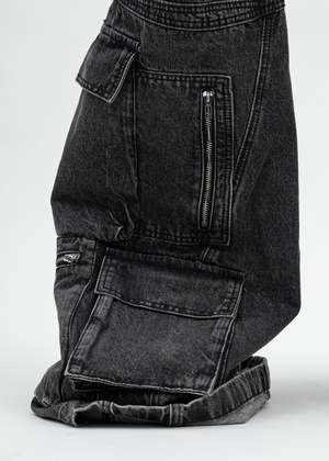 Natasha Zinko Camping Cargo Jeans - Black | Garmentory