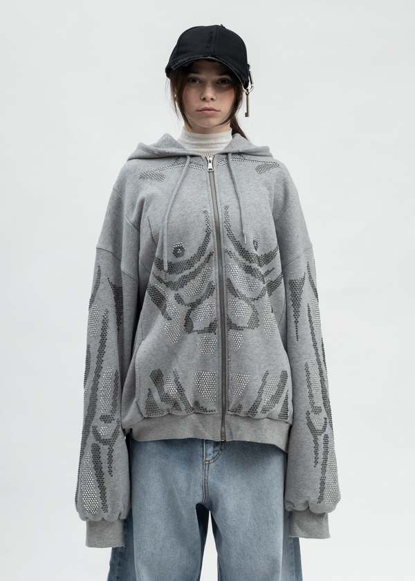 2*4様 Natasha Zinko AFTERCARE HOODIE / GR Unisex Aftercare Cotton Hoodie in Black | Natasha Zinko