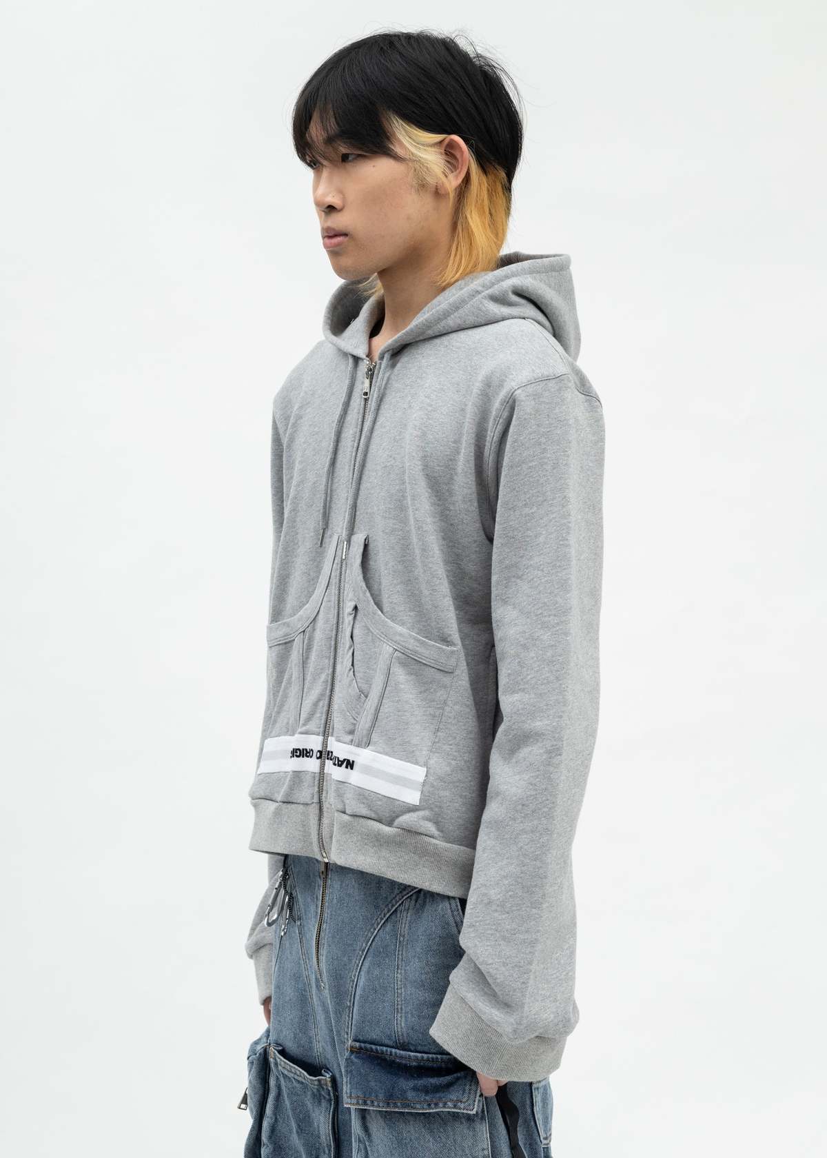 トップス Natasha Zinko UNDERWEAR HOODIE / GRY GREY-UNDERWEAR-HOODIE-