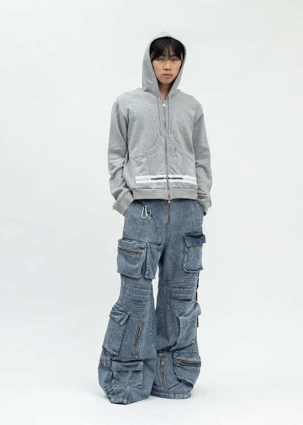 トップス Natasha Zinko UNDERWEAR HOODIE / GRY GREY-UNDERWEAR-HOODIE-
