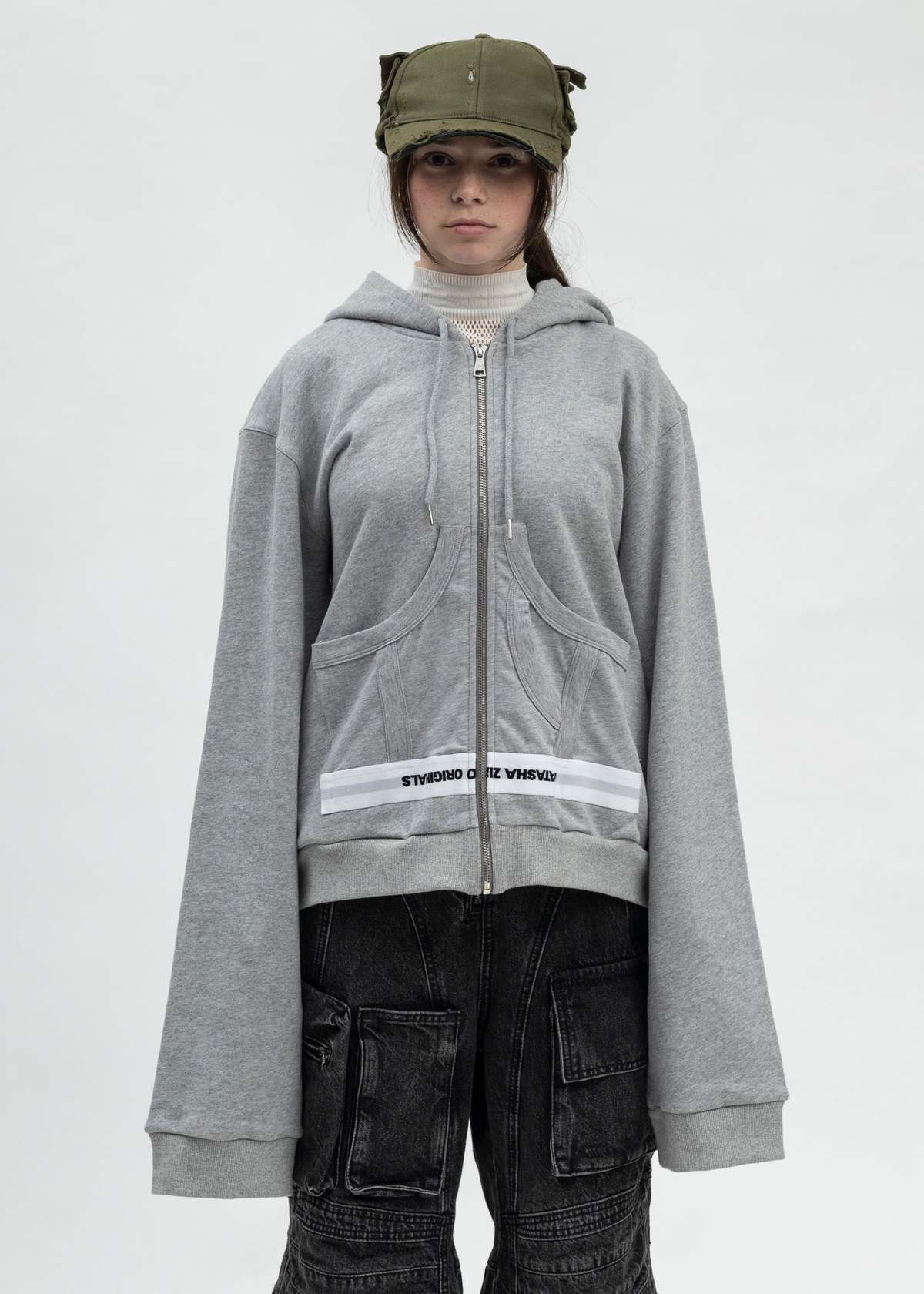 トップス Natasha Zinko UNDERWEAR HOODIE / GRY GREY-UNDERWEAR-HOODIE-