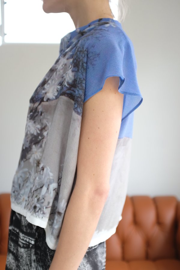 Anntian Silk Top Print Into The Sky Anntian Silk Top Print Into The Sky