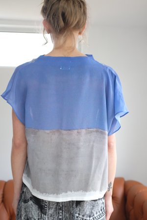 Anntian Silk Top Print Into The Sky Anntian Silk Top Print Into The Sky