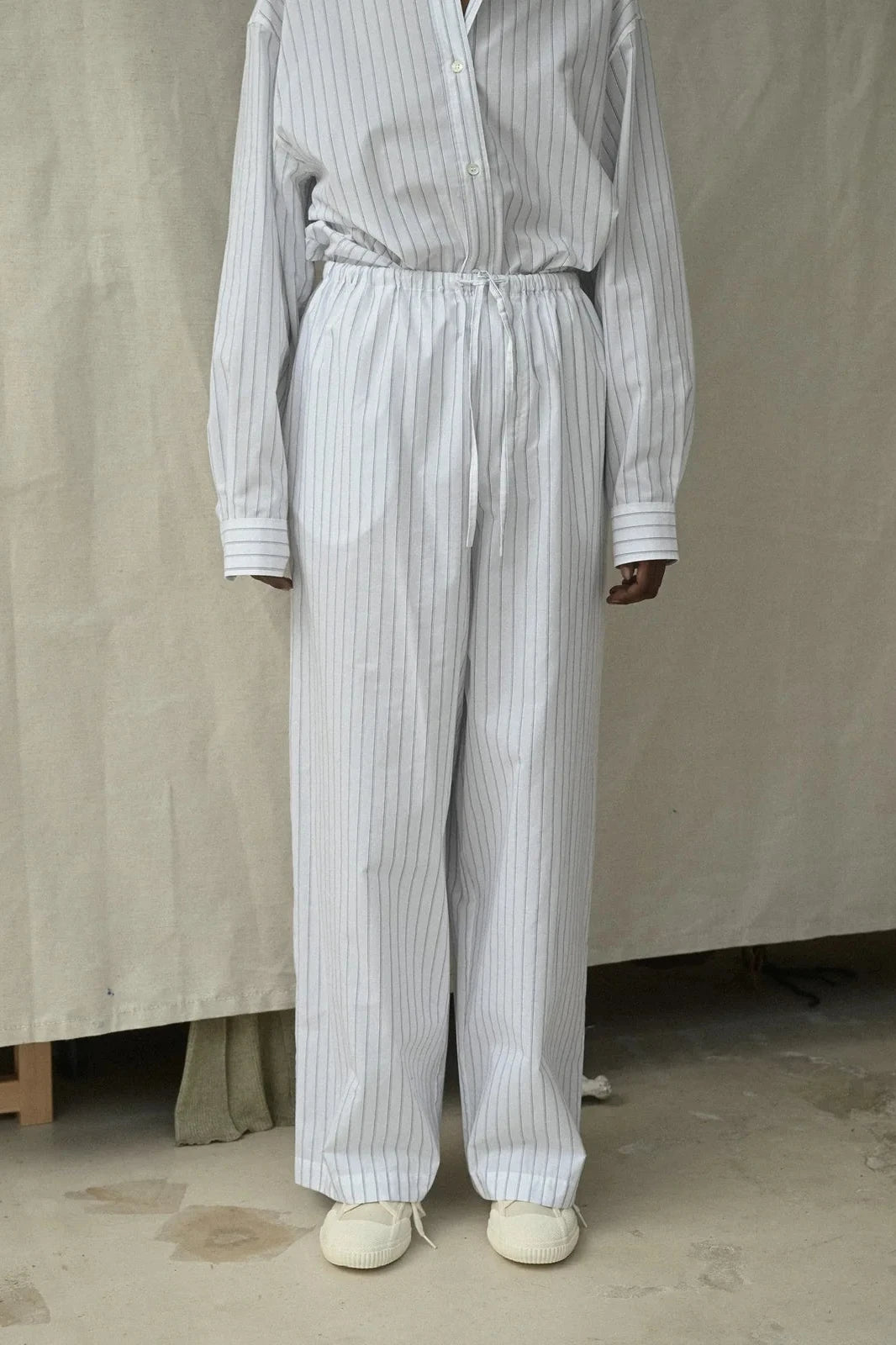 Baserange Kolla Pants - White/Blue Stripe | Garmentory