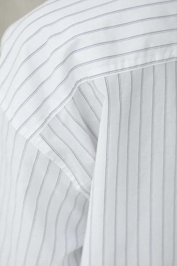 Baserange Ole Shirt - White/Blue Stripe | Garmentory