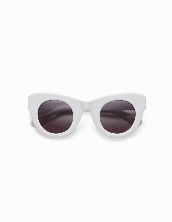 Sun Buddies Uma Sunglasses - Solid White | Garmentory display picture 1
