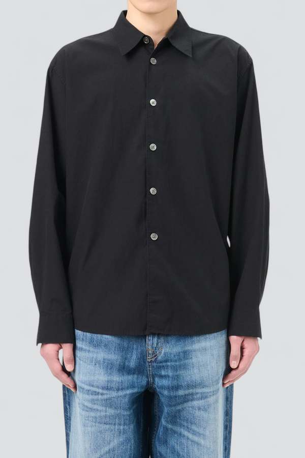 Our Legacy Liquid Poplin Beyond Shirt - Black | Garmentory