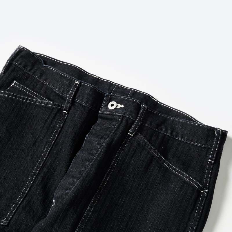 Post O'Alls Herringbone Denim Army Pants - Black | Garmentory