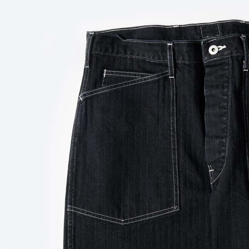 Post O'Alls Herringbone Denim Army Pants - Black | Garmentory