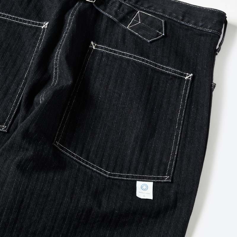 Post O'Alls Herringbone Denim Army Pants - Black | Garmentory