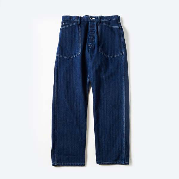 Post O'Alls Herringbone Denim Army Pants - Double Indigo