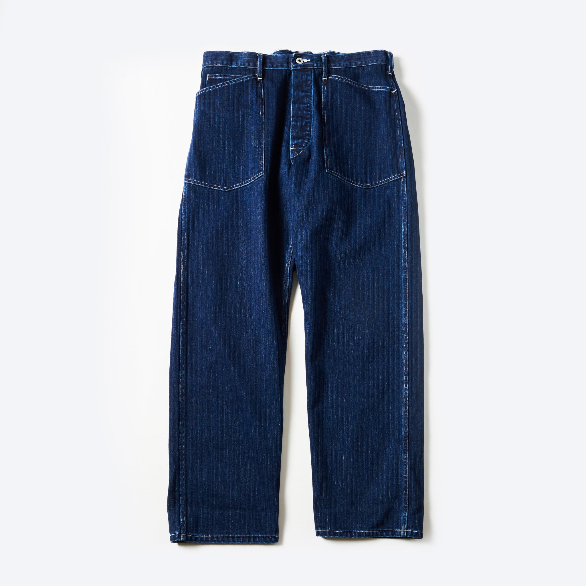 Post O'Alls Herringbone Denim Army Pants - Double Indigo