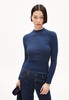 Armedangels Alaania organic basic mock neck - Faded indigo - Thumbnail 2
