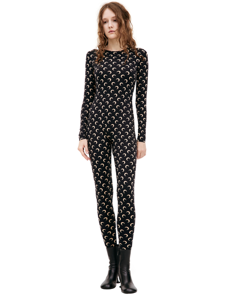 MARINE SERRE All Over Moon Catsuit - Brown | Garmentory