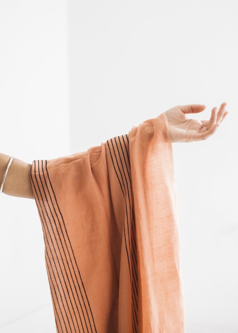 Block Shop Textiles Scarf in Terracotta Sunwave