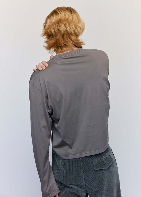 Rier Jersey Cotton Round Neck Long Sleeve T-Shirt - Castelrock