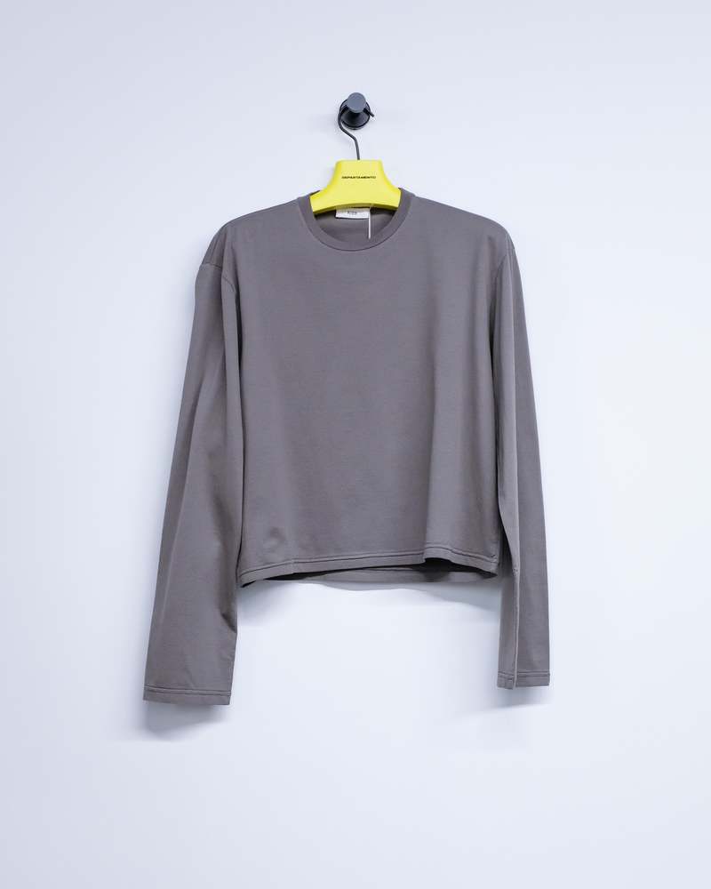 Rier Jersey Cotton Round Neck Long Sleeve T-Shirt - Castelrock