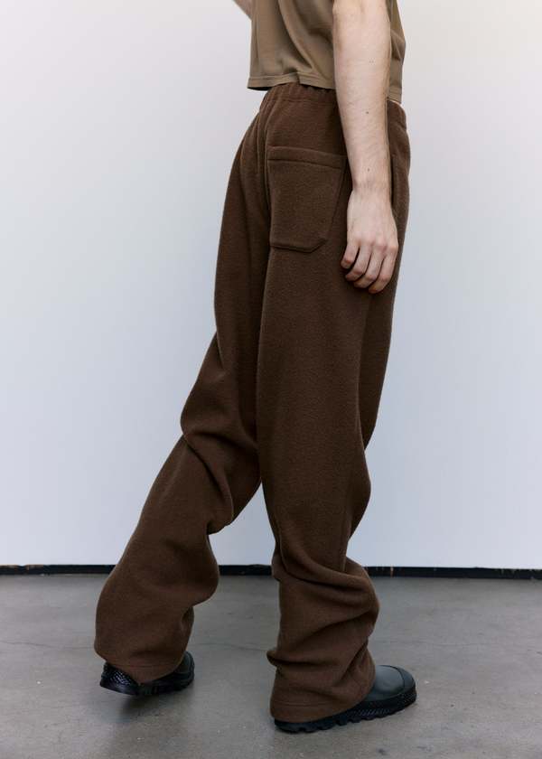 Rier Natural Wool Fleece Trousers - Castoro | Garmentory