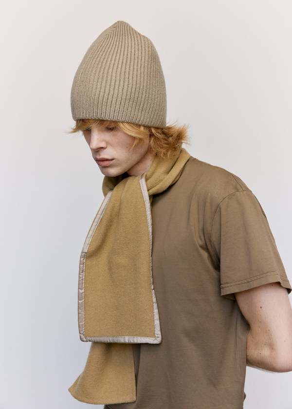 Rier Yuta Natural Fleece Wool Blanket Scarf | Garmentory