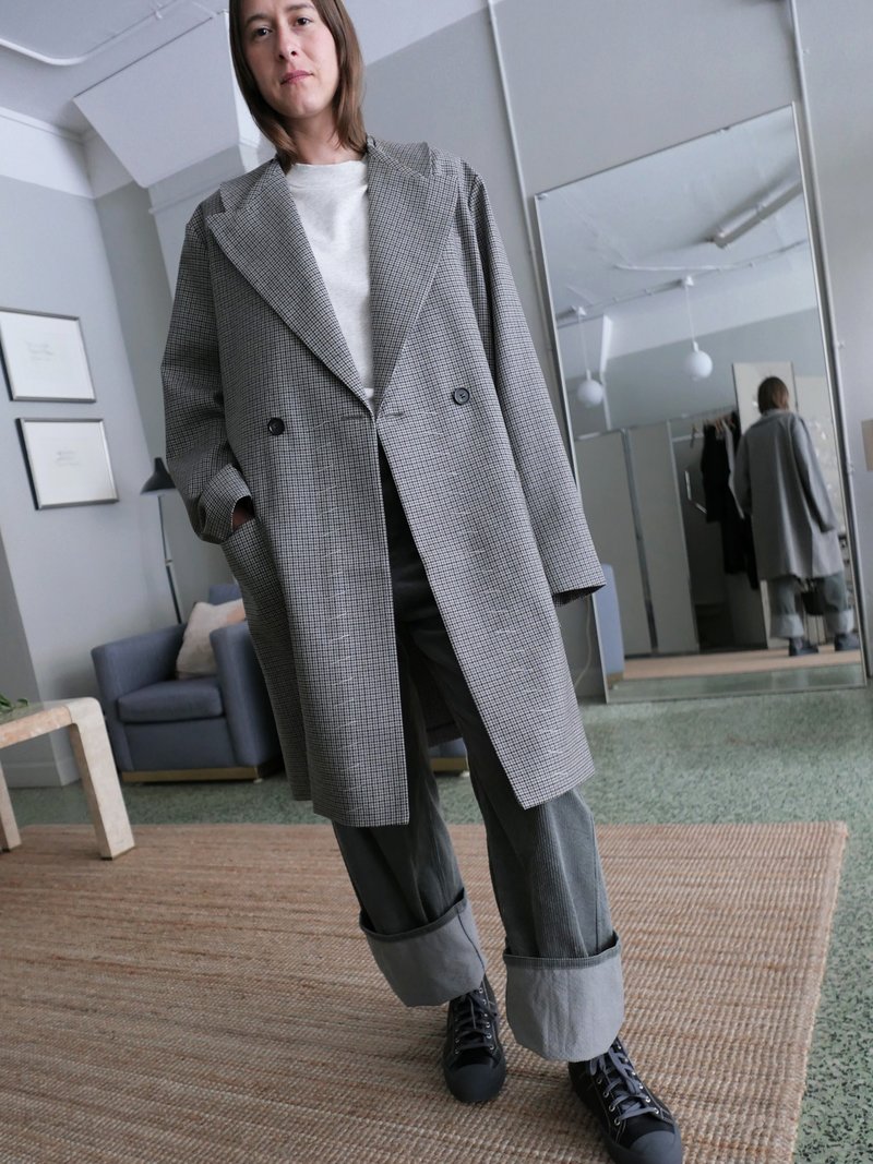 【関税込み】Sofie D'Hoore グレー Ceres コート Sofie D'hoore Ceres Coat - Houndstooth | Garmentory