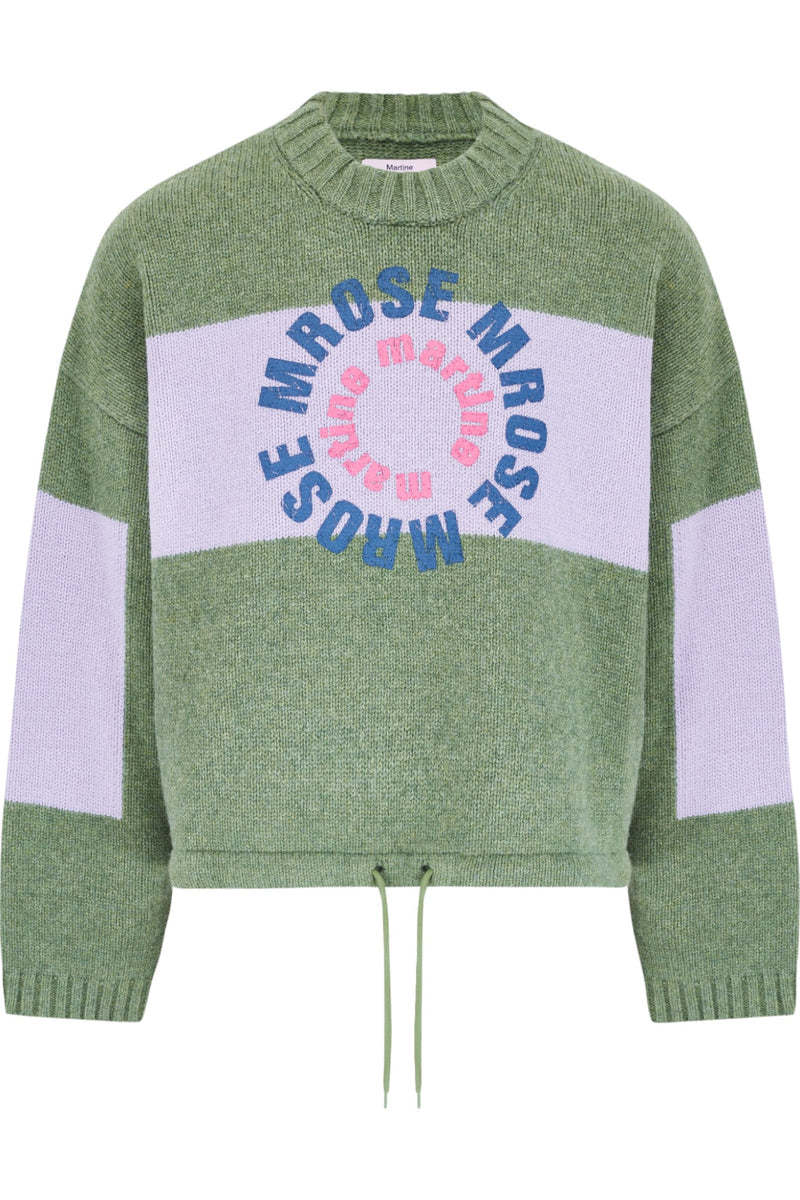 Martine Rose Intarsia Print Sweater - Green | Garmentory
