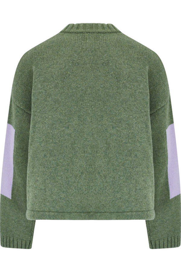 Martine Rose Intarsia Print Sweater - Green | Garmentory