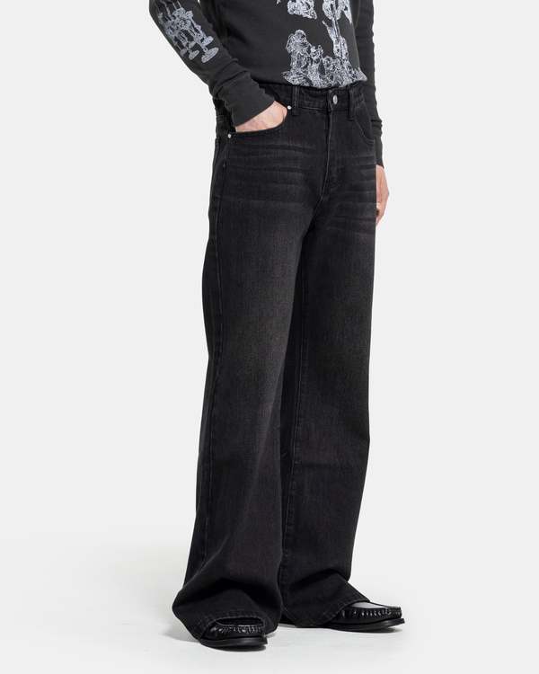 Basketcase Lax Flair Denim - Jet Black | Garmentory