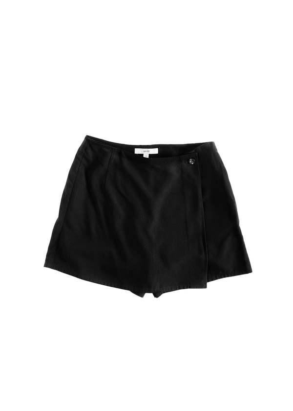 WHM Apron Skirt Shorts - Black