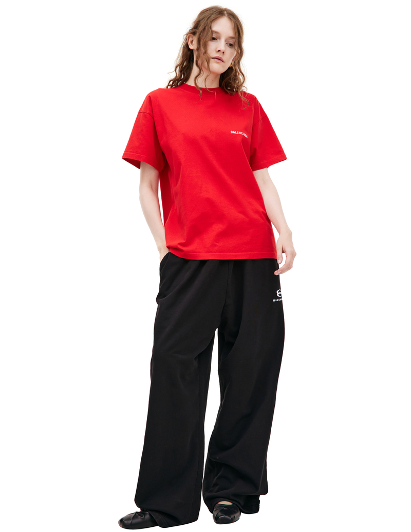 【関税&送料込】Balenciaga Red Polyester Oversize T-Shirt Balenciaga Oversize T-shirt - Red | Garmentory