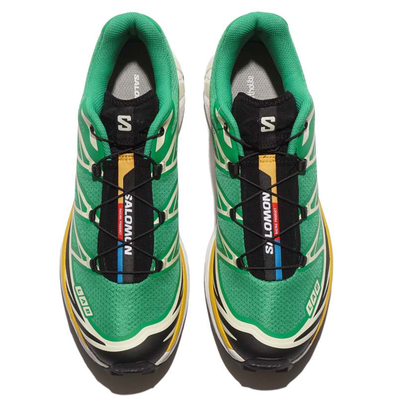SALOMON XT 6 BRIGHT Shoes - GREEN/BLACK/SULPHUR | Garmentory