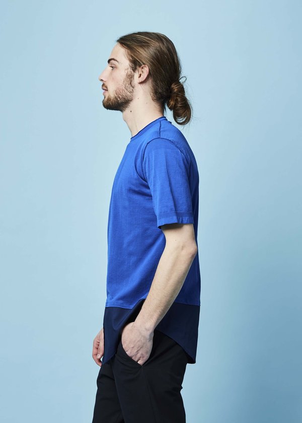 Vittorio Branchizio Sotto Reverse Seam Tee - Blue/Navy Vittorio Branchizio Sotto Reverse Seam Tee - Blue/Navy
