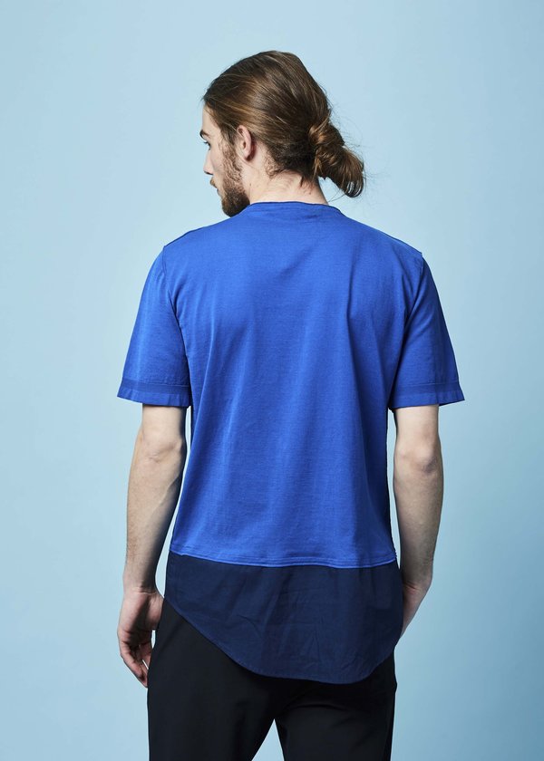 Vittorio Branchizio Sotto Reverse Seam Tee - Blue/Navy Vittorio Branchizio Sotto Reverse Seam Tee - Blue/Navy