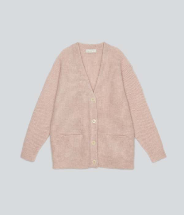 SAYAKA DAVIS NEW YORK Mohair Cardigan - Blush | Garmentory