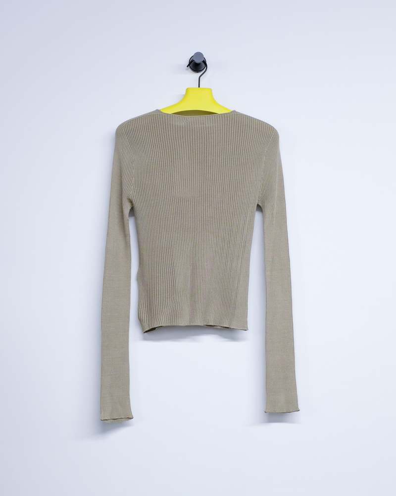 Rier Cropped Ribbed Silk Knit Yuta Garmentory