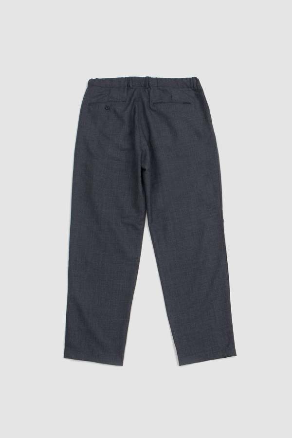 Still By Hand Relaxed Wool Pants - Grey | Garmentory