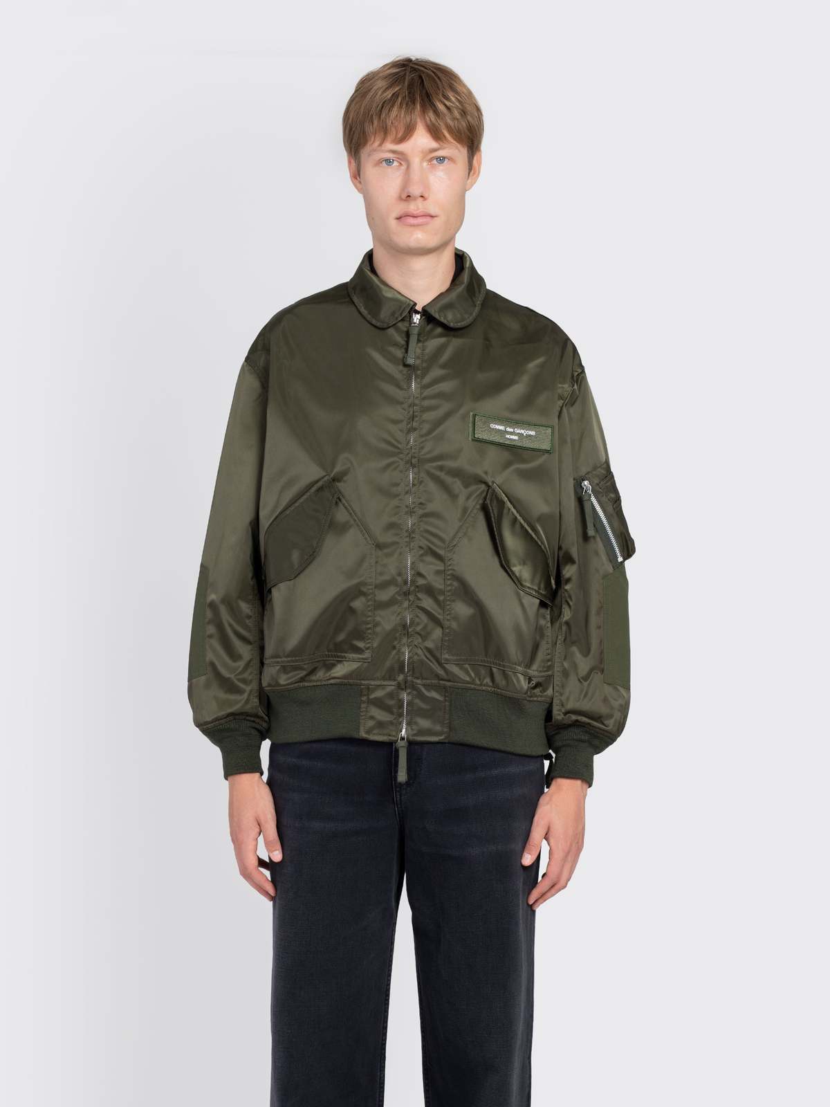 Comme des Garçons Bomber Jacket - Khaki - Image 1 of 4