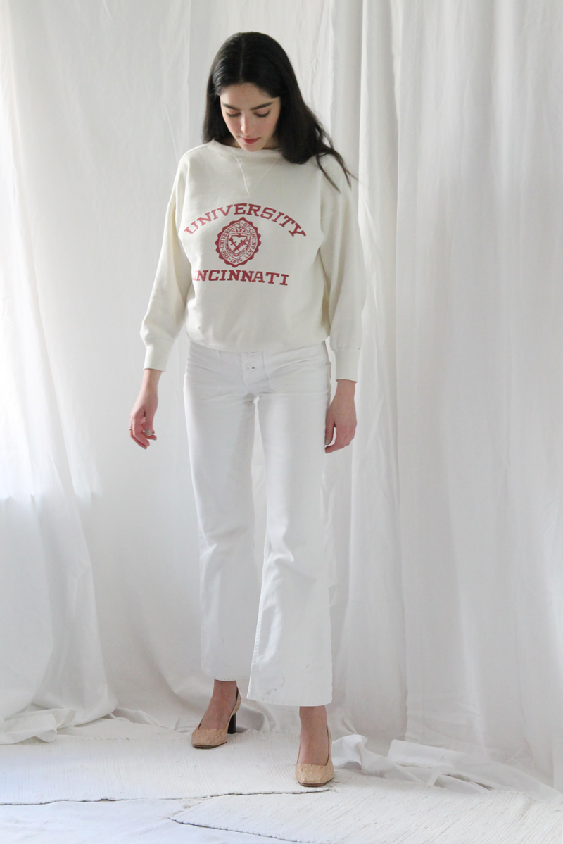 トップス 50s 60s vintage sweat Vintage 1950s/1960s Black Short Sleeve Quarter Zip Cotton
