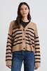 Rails Geneva Cardigan - Camel/Black Stripe - Thumbnail 1