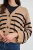 Rails Geneva Cardigan - Camel/Black Stripe - Thumbnail 2