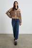 Rails Geneva Cardigan - Camel/Black Stripe - Thumbnail 3