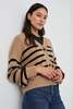 Rails Geneva Cardigan - Camel/Black Stripe - Thumbnail 4