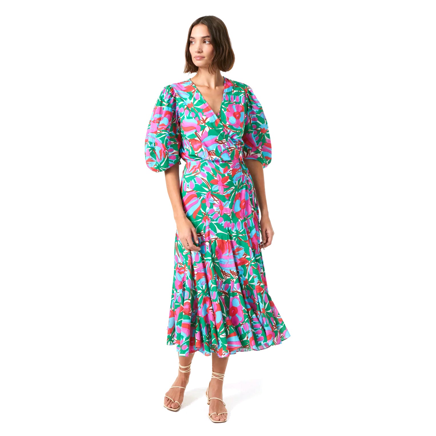 Rhode Resort Fiona Dress White Fleur Tropicale Garmentory