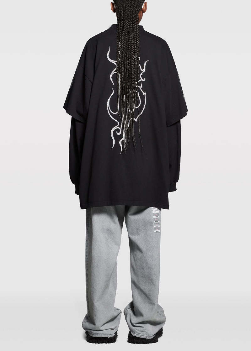 バレンシアガ☆Darkwave Vintage Tee ブラック Balenciaga Darkwave Cotton T-shirt | Black | FARFETCH