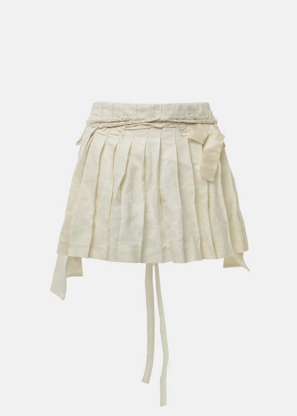 bohemian seoul PLEATED WRAP SKIRT Mサイズ Hyein Seo Pleated Wrap Skirt - Ivory | Garmentory