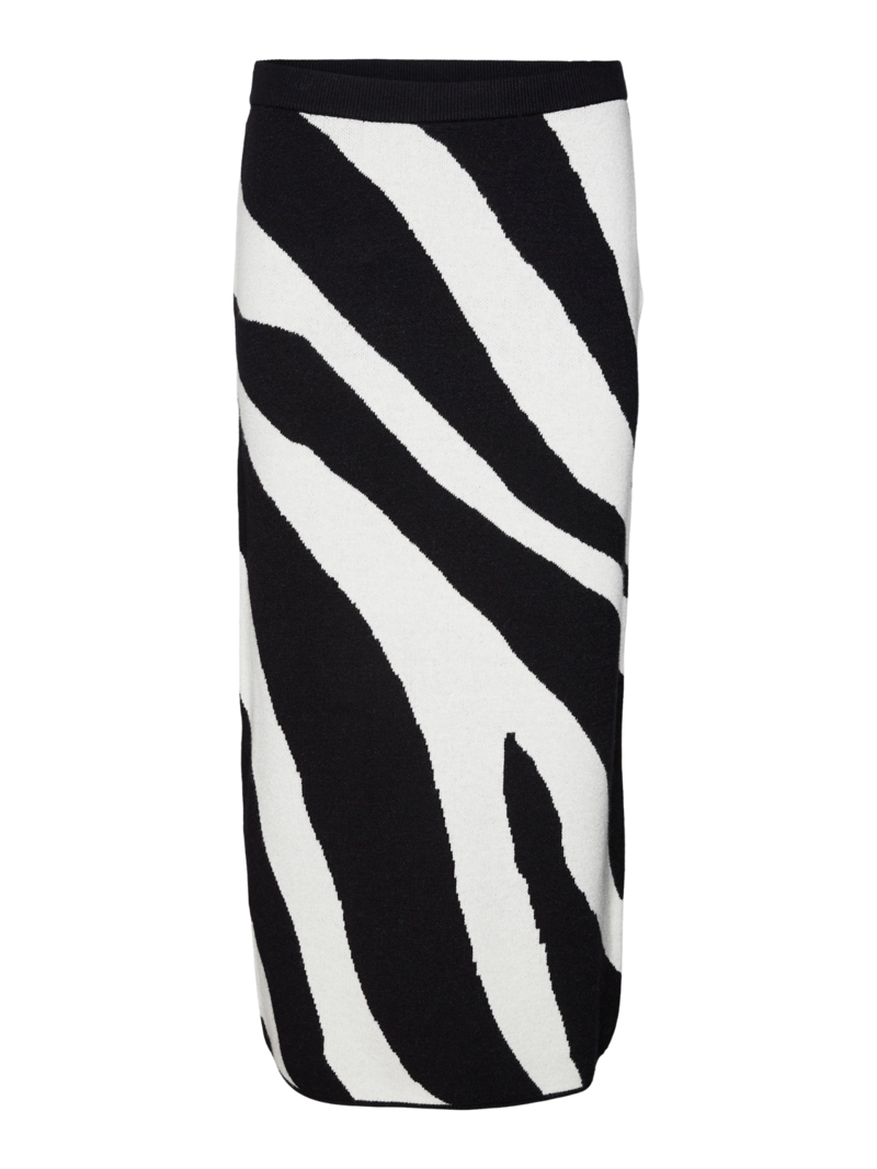 CHANCE & FATE NANCY KNITTED SKIRT - BLACK/WHITE