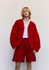 JW ANDERSON Oversized V-Neck Cardigan - Red - Thumbnail 1